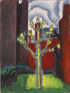 Nuori puu punaisella pihalla, 1919.