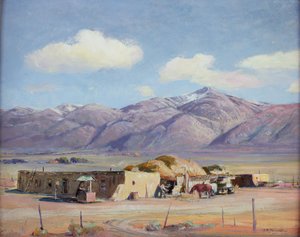 Adobe House, c. 1940 (öljy levylle)