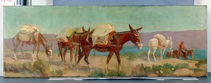 Anheuser-Busch Pack Mules (öljy kankaalle)