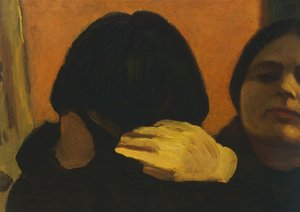 Isa peilissä (Taiteilijan vaimo) tekijältä Oscar Ghiglia