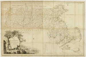 Varsinainen Massachusettsin kartta: koottu todellisista tutkimuksista, jotka on tehty yleisen tuomioistuimen määräyksellä ja heidän nimittämiensä agenttien tarkastuksen perusteella, 1802 tekijältä Osgood Carleton