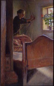Osip Brazin (1872-1936) maalaus "The Cradle" 1894 State Art Museum, Odessa