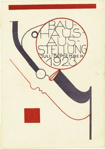 Bauhaus-näyttely. Postikortti, 1923.