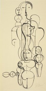 Kuvasuunnitelma K 1 tekijältä Oskar Schlemmer