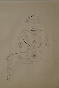 Kuva sivulta: Kuva H2 Istuva, 1921. tekijältä Oskar Schlemmer