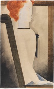 Istuva nainen, 1929. tekijältä Oskar Schlemmer