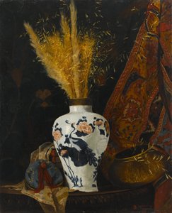Beyaz Vazoda Çiçekler, Kukat valkoisessa maljakossa tekijältä Osman Hamdi Bey