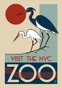 Art Deco -tyylinen New Yorkin eläintarha tekijältä Osvaldo Russo