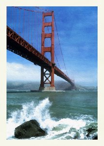 Golden Gate – murtuvat aallot tekijältä Osvaldo Russo