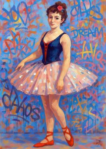 Katutaiteen balerina tekijältä Osvaldo Russo