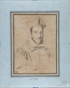 Prelaatin muotokuva luultavasti kardinaali Francesco Maria Bourbon Del Monte Santa Maria (1549-1627) Ottavio Leonin (1578-1630) piirustus 1616 Genes, Musei di Strada Nuova, Fondo Disegni, inv 2418