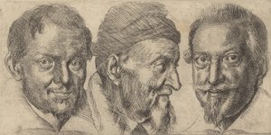 Kolme muotokuvaa, jotka mahdollisesti edustavat Camillo Grafficia, Ercole Pedemontea ja Antonia ..., n. 1620-30.