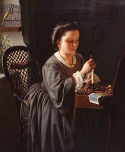 Nainen sisätiloissa