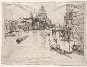 Sisäänkäynti Grand Canalille, Venetsia, 1880. tekijältä Otto H. Bacher