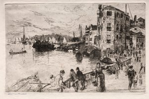 Venetsian etsaukset: Castello Quarters, Riva, 1800-luku.