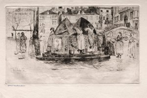 Venetsian etsaukset: Pozzo San Vio, 1882. tekijältä Otto H. Bacher