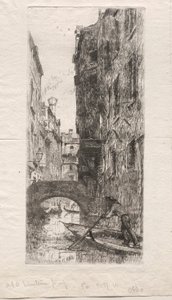 Ponte del Pistor, Venetsia, 1880 tekijältä Otto H. Bacher