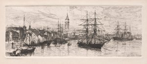 Shipping ja Ducal Palace, 1888. tekijältä Otto H. Bacher