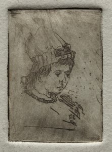 Pieni pää, jossa maffiahattu, 1878. tekijältä Otto H. Bacher