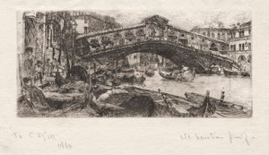 Rialto, Venetsia, 1880. tekijältä Otto H. Bacher