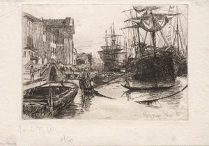 Näkymä Venetsiassa, 1880. tekijältä Otto H. Bacher