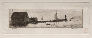 West Pier, Cleveland, 1878. tekijältä Otto H. Bacher