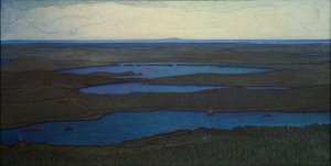 Metsän ja järven yllä, 1908