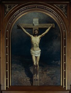 Ristiinnaulitseminen (öljy kankaalle) tekijältä Otto Ludvig Sinding