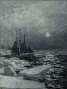 Kehys Jäämerellä (öljy kankaalle) tekijältä Otto Ludvig Sinding