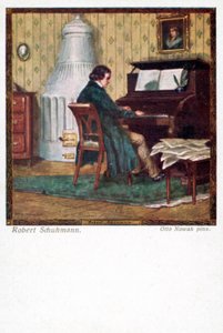Robert Schumann soittaa pianoa