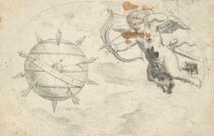 Cupid Shooting Arrows at the World Globe, 1608 tai vähän ennen . tekijältä Otto van Veen.