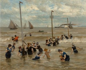 Uiminen meren rannalla, 1876.