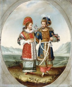 Eksoottinen pariskunta, 1800-luvun alku tekijältä Ottoman School