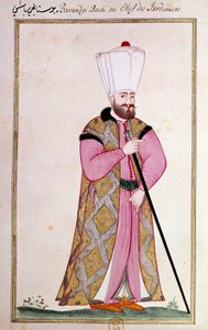 Ottomaanien taide: palatsin puutarhureiden pää. Tulosta käsikirjoituksesta tekijältä Ottoman School