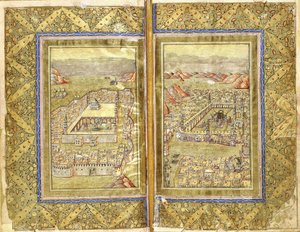 Näkymiä Mekasta ja Medinasta, n. 1794-1795 tekijältä Ottoman School