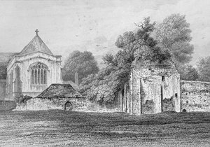 Wolvesey Castle Winchester, noin 1830