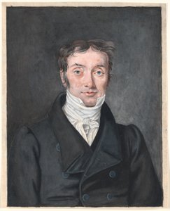 Muotokuva opettaja Hans Jensen Visbystä (1777-1870), Aagerupista, Ramløsen seurakunnasta. tekijältä P.C. Skovgaard