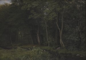 Hämärä metsässä lähellä Iselingenin kartanoa, Seelanti tekijältä P.C. Skovgaard