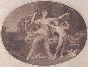 Lempeyssidonta Cupidon siivet, luultavasti 1700-luku. tekijältä P. J. Chaillou