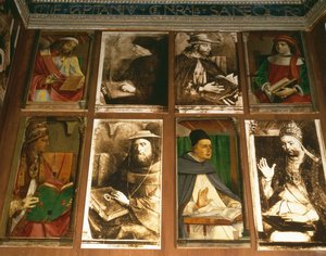 Huonekalut ja erilaiset esineet 1100- ja 1300-luvuilta tekijältä P. Joos van Gent and Berruguete