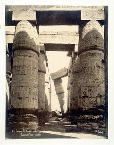 Hypostyle-sali, Amun-Ren temppeli, Karnak, Egypti, 1878 tekijältä P Sebah