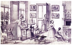 Lastenhuone, 1800-luvun alku. tekijältä P. Vdovichev