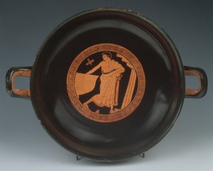 Punainen Kylix-hahmo, 490-480 eKr. (keraaminen) tekijältä Painter of the Paris Gigantomachy