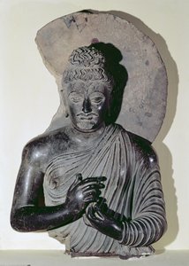 Saarnaavan Buddhan rintakuva, kreikkalais-buddhalainen tyyli, 1.-4. vuosisata
