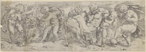 Humalassa satyr ja putti