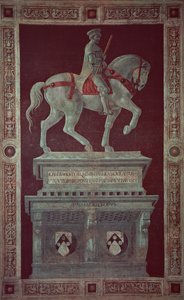 Sir John Hawkwoodin (1320-94) ratsastusmonumentti, 1436 (fresko siirretty kankaalle) tekijältä Paolo Uccello