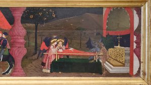 Predella of the profanation of the host, yksityiskohtaisesti tekijältä Paolo Uccello
