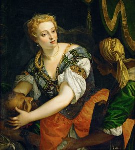 Judith Holofernesin pään kanssa tekijältä Paolo Veronese