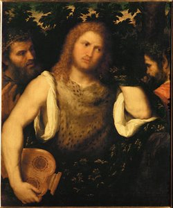 Apollo Marsyasin ja Midaksen välissä (maalaus kankaalle)