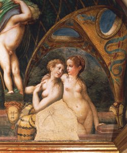 Nymfipari Dianan myytistä ja Actaeonista tekijältä Parmigianino